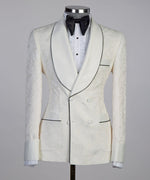 Royal Belted Ivory Tuxedo Suit