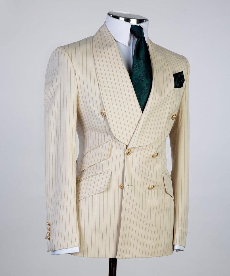 Mens Striped Double breasted Suit