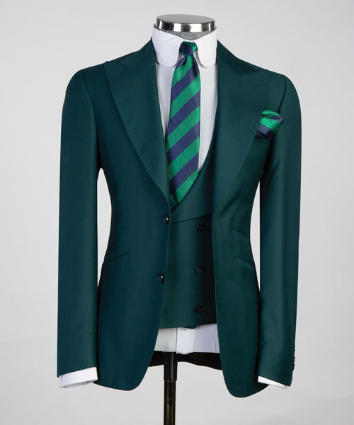 Men’s Three pieces Green Royal Suit