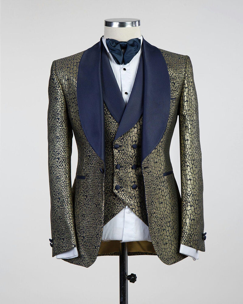 Gold and Blue Tuxedo