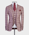 Three pieces Plaid Business Suit