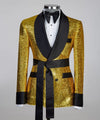 Royal Belted Slash Tuxedo Suit