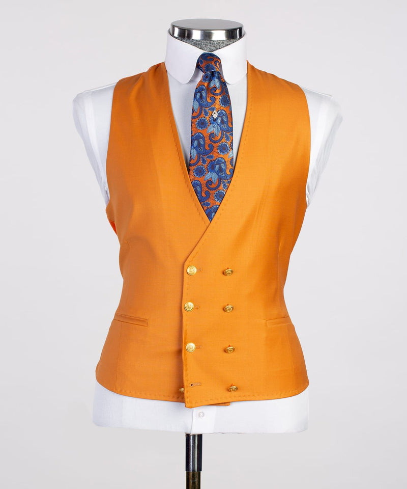 Three pieces Orange Casual Suit