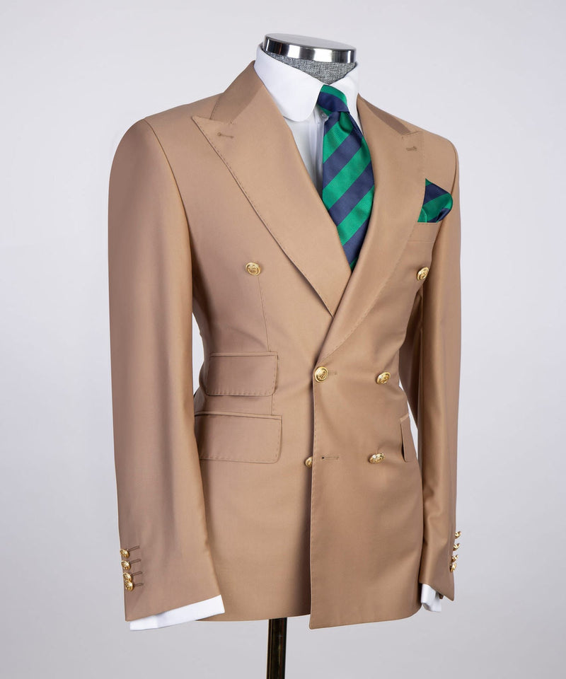 Men’s Brown Double Breasted Suit