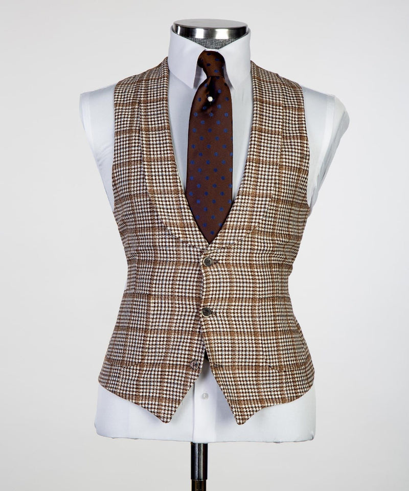 3 pieces Plaid Suit