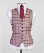 Three pieces Plaid Business Suit