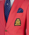 Three pieces Red Casual Suit