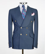 Blue Navy Double breasted Suit