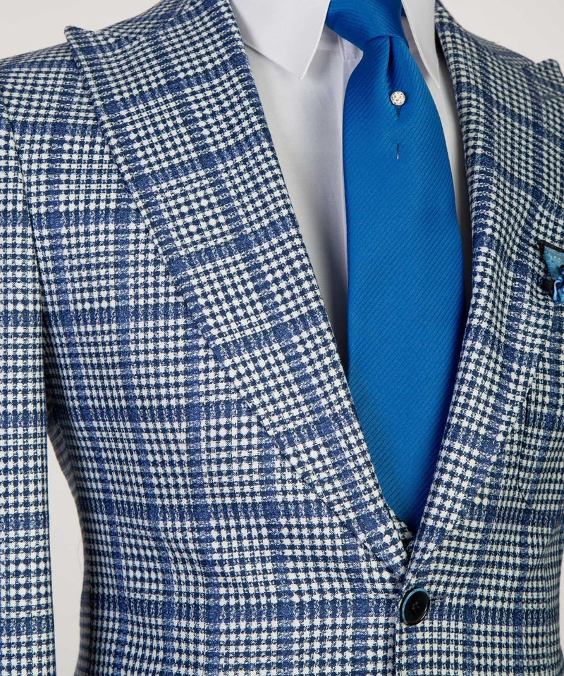 3 pieces Plaid Suit