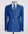 Blue Tuxedo Double Breasted Suit