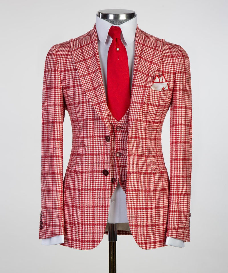 3 pieces Plaid Suit