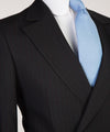 Men’s Black Belted striped Suit