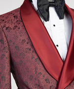 Men’s Red Belted Tuxedo Suit