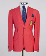 Three pieces Red Casual Suit