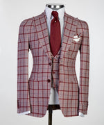 3 pieces Plaid Suit