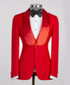 Three pieces Red Tuxedo Suit