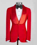 Three pieces Red Tuxedo Suit