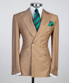 Men’s Brown Double Breasted Suit