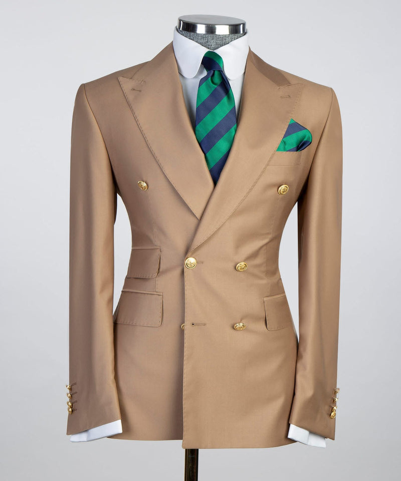 Men’s Brown Double Breasted Suit