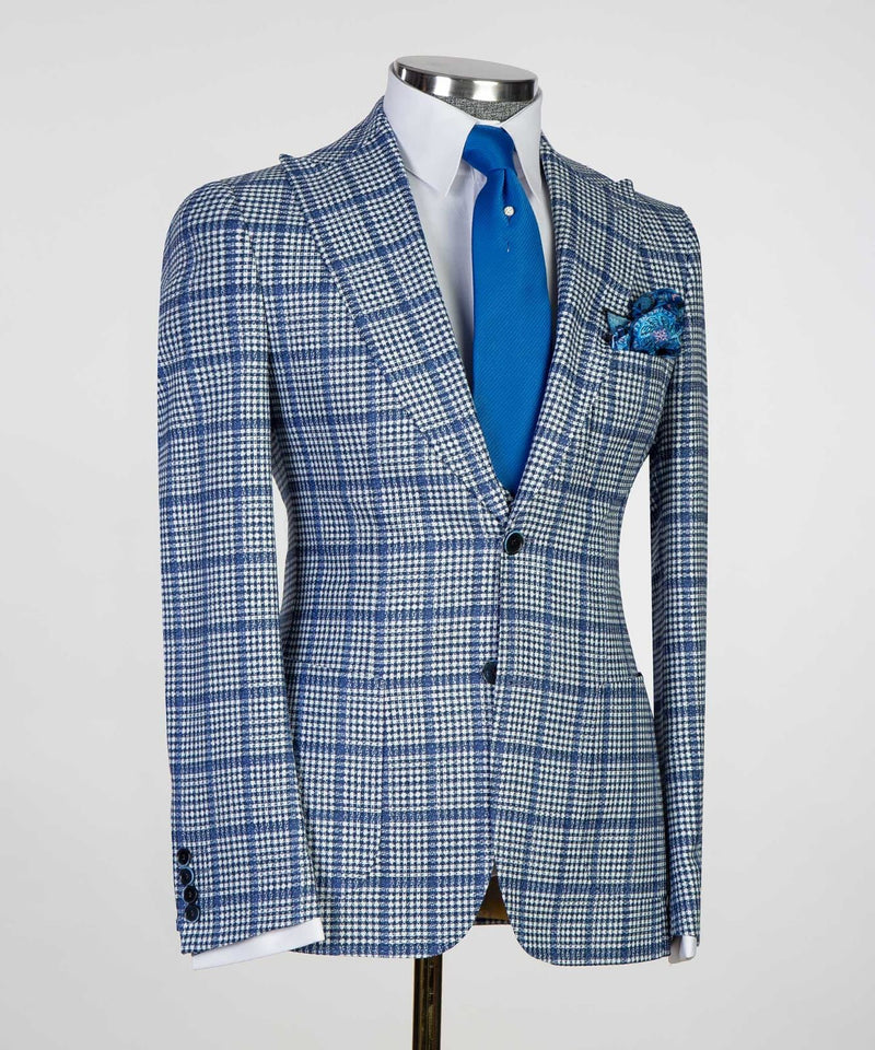 3 pieces Plaid Suit