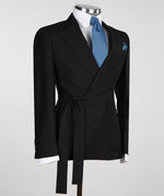 Men’s Black Belted Suit