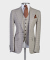 Three pieces Plaid business Suit