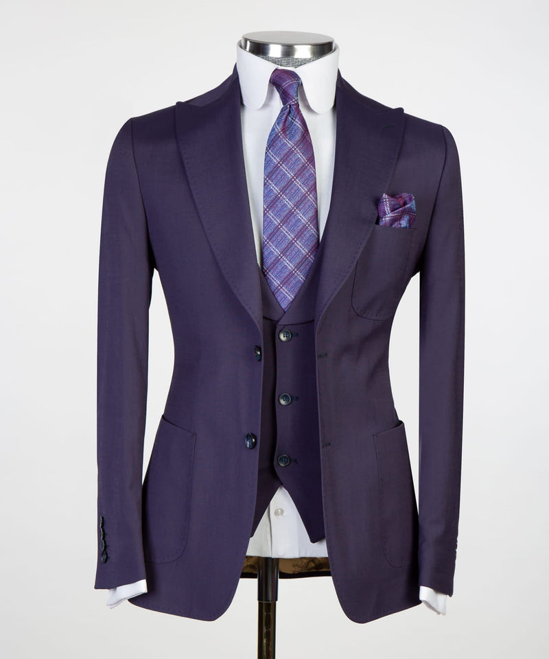 3 pieces Purple Business Suit – stevepalmerstore