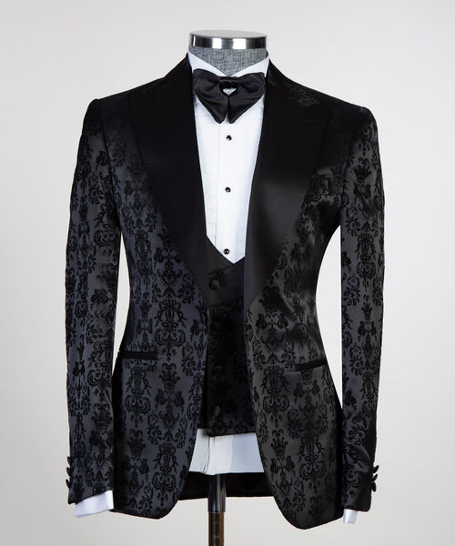 3 Pieces Black Tuxedo suit