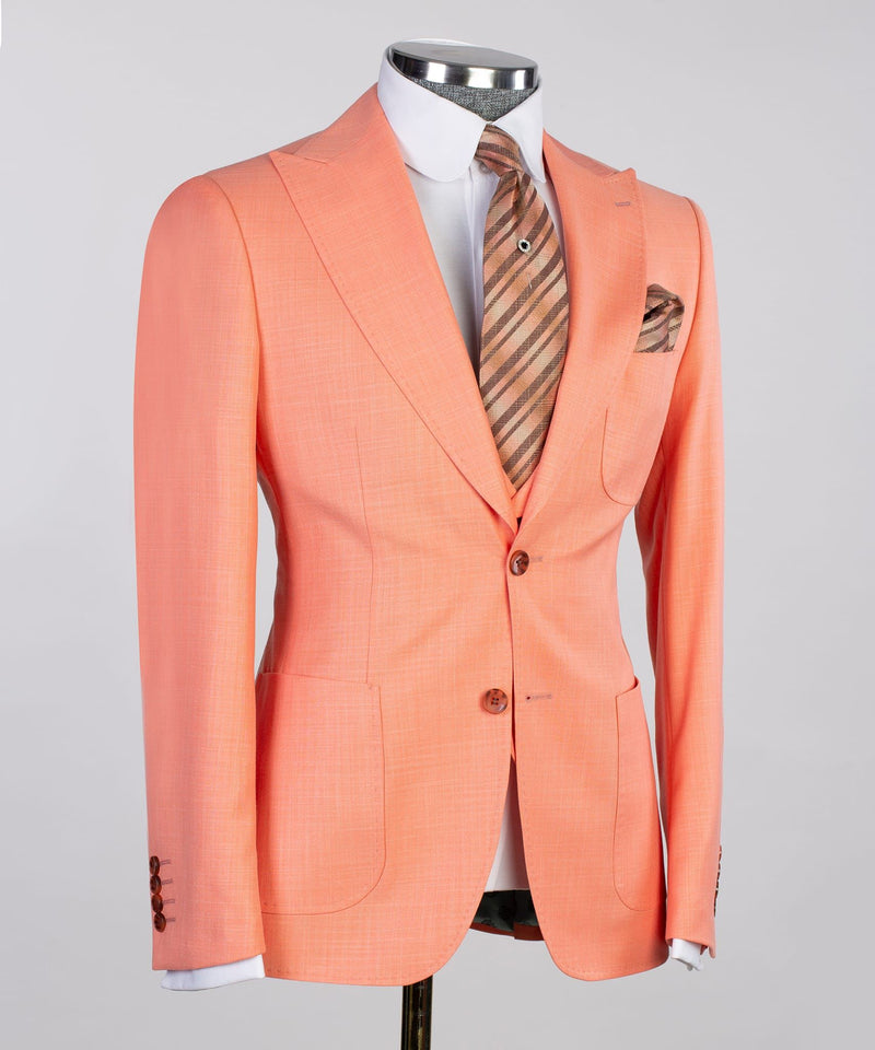 Three pieces Orange Casual Suit