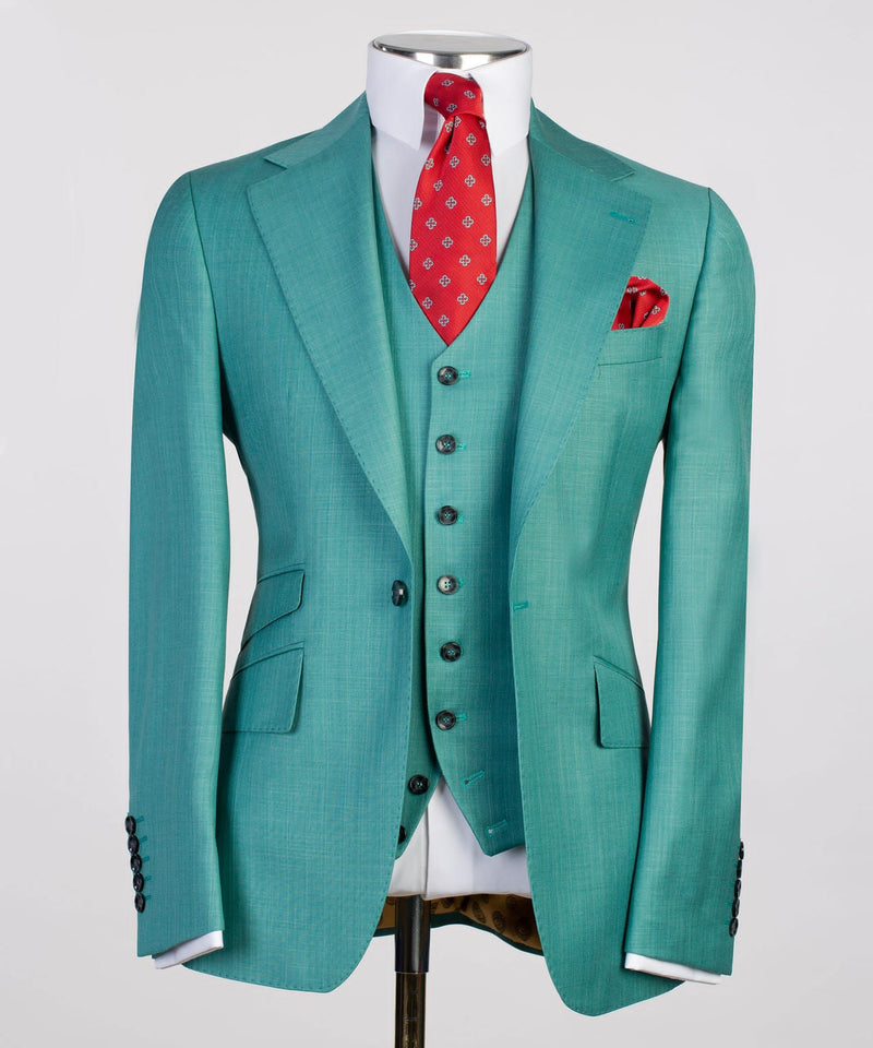 Three pieces Green Business Suit