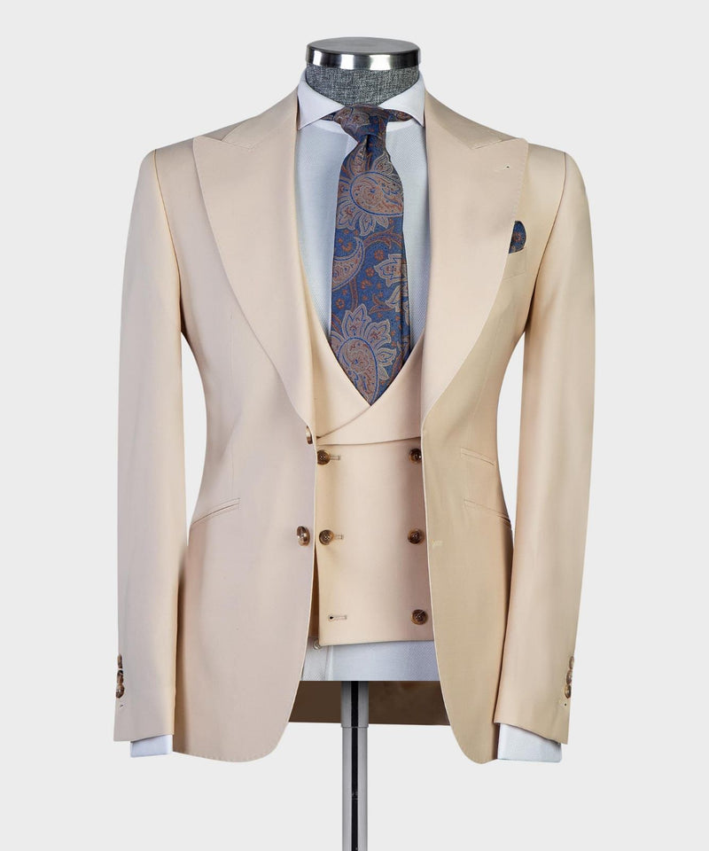 3 pieces Beige Business Suit