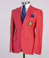 Three pieces Red Casual Suit