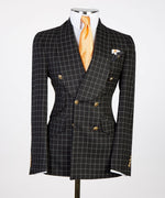 Mens Plaid Double Breasted Suit