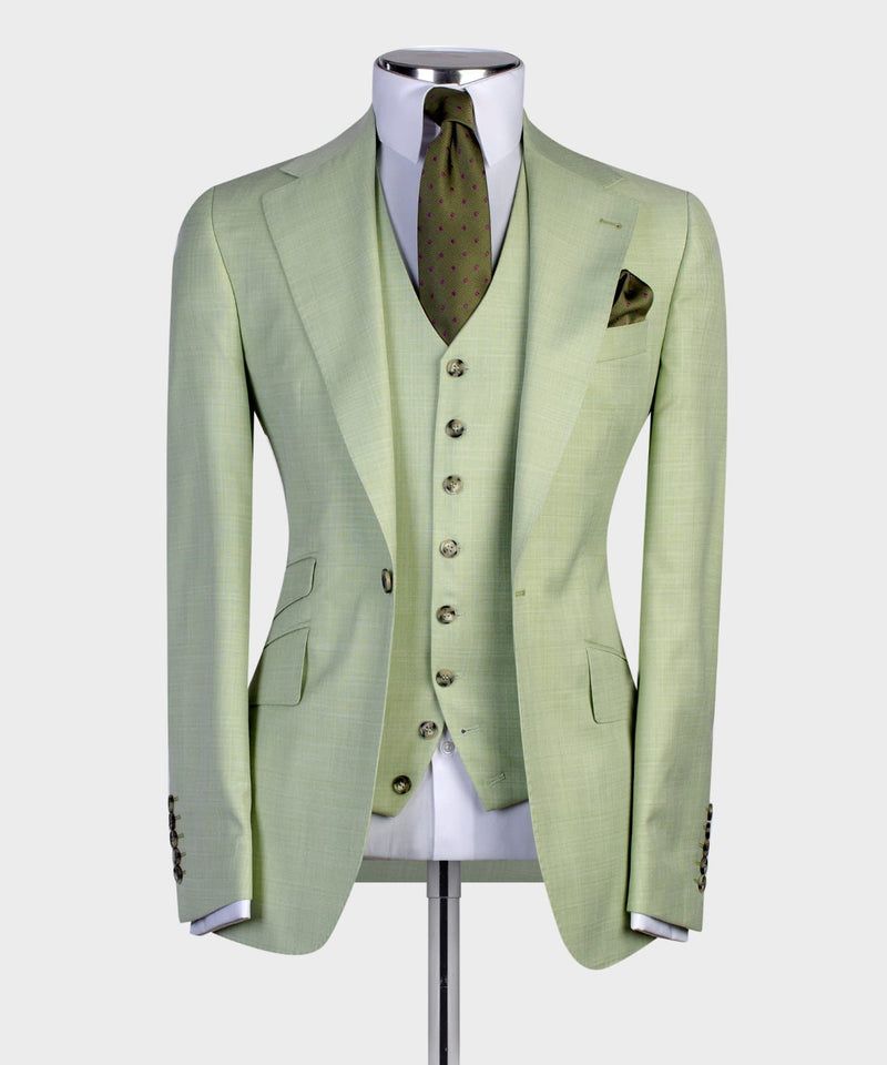 Three pieces Light Green Suit