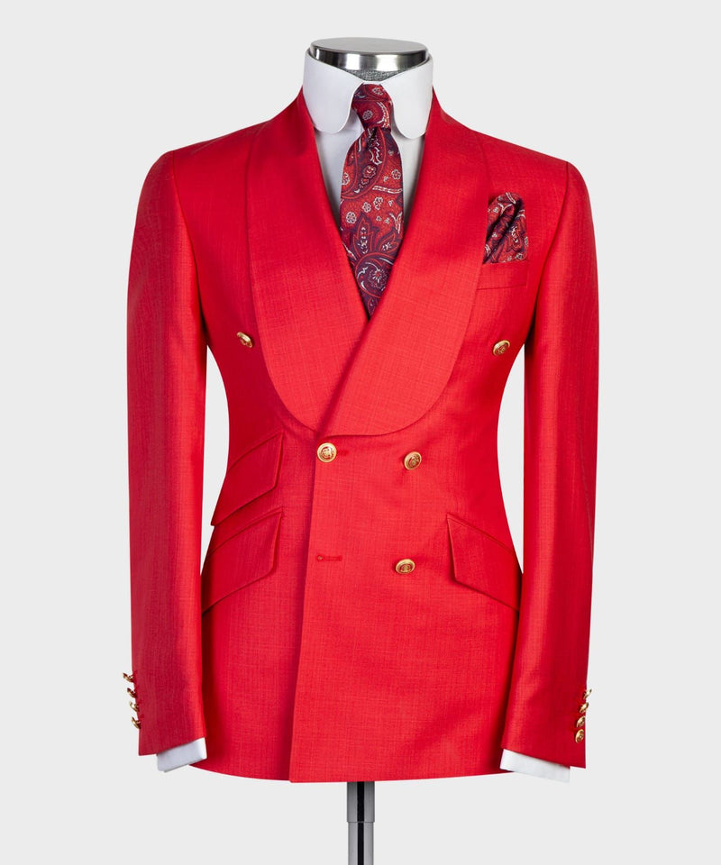 Red Double breasted Suit