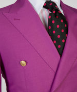 Purple Double breasted Suit