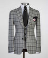 3 pieces Plaid Suit